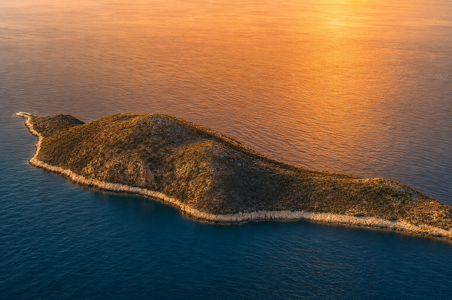 Makri Island at golden hour